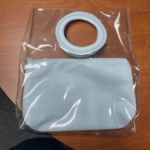 A New Day Clear Clear and Blue Purse Pouch Set